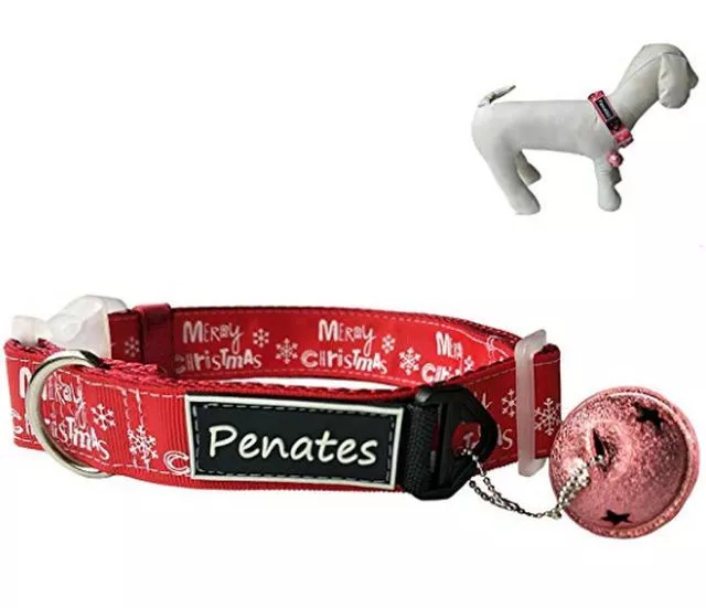 Dog christmas collar with bells sales