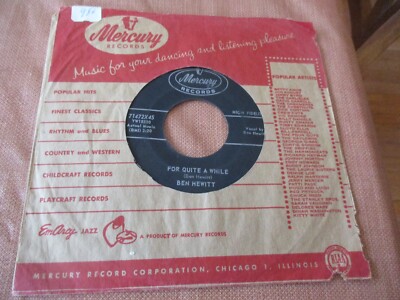 Ben Hewitt-Rockabilly-For Quite A While/Patricia June-1959-Mercury 45/SVG/Tested