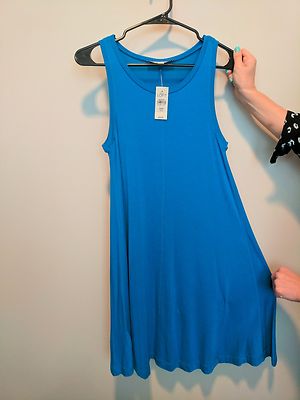 Ann Taylor Loft brand new blue tank sun dress, size xxsp (petite