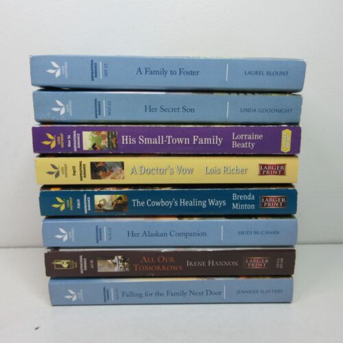 Lot of 8 Love Inspired Larger Print Christian Romance Paperback Books