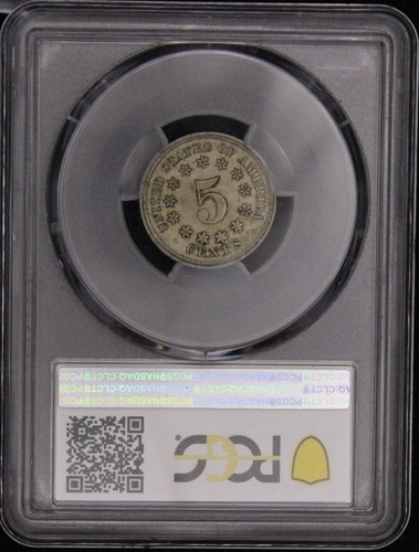 1867 AU55 Shield Nickle, PCGS 39640135 - Picture 4 of 4