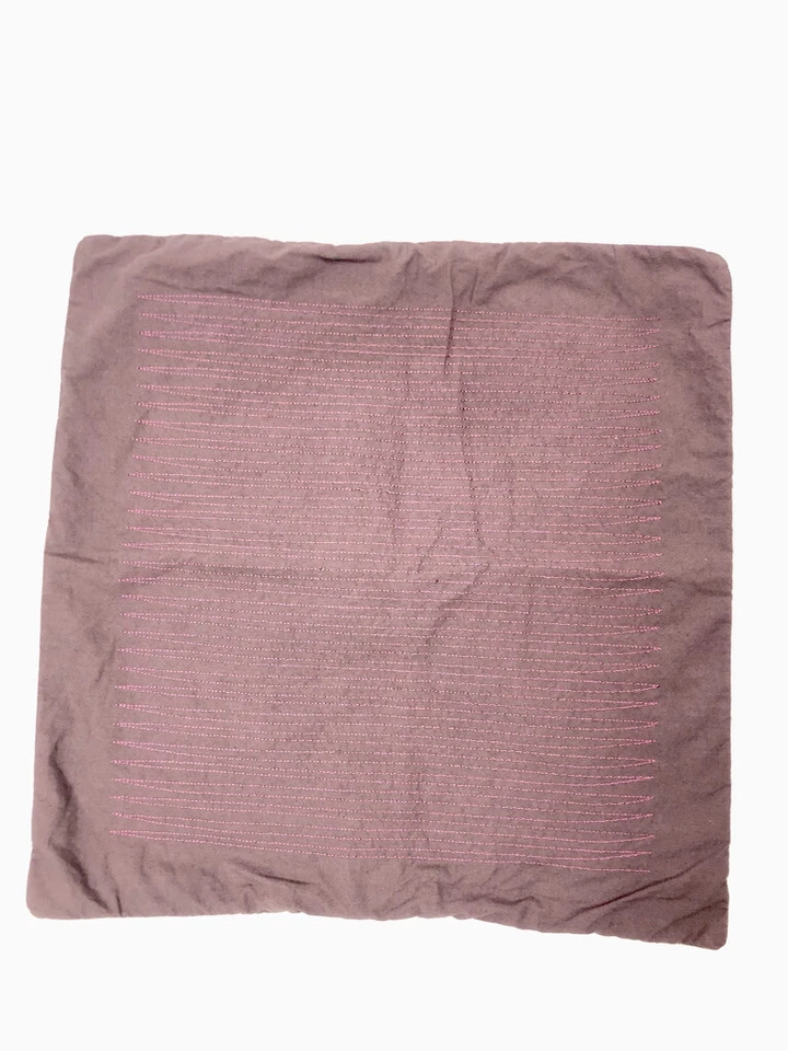 Funda de Almohada Cuadrada Calvin Klein 17 x 17 Bordada Costura Púrpura Cubierta Foto 3 de 4