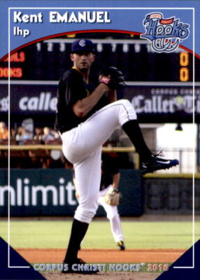 2016 Corpus Christi Hooks Grandstand #4 Kent Emanuel Woodstock Georgia GA Card