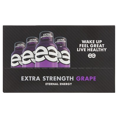 Eternal Energy Shot, Extra Strength, Grape 1.93 oz, 12 Count