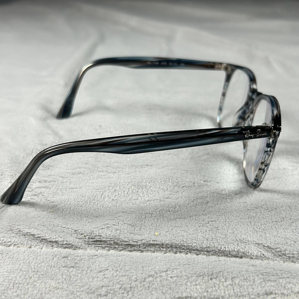 Ray Ban Eyeglasses Striped Blue Grey Cat Eye Frames Only RB 7159 5750