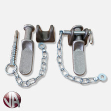 2 x Heavy Duty Tailboard Drop Side Forket Lug Spring Loaded Sword Pin Trailer