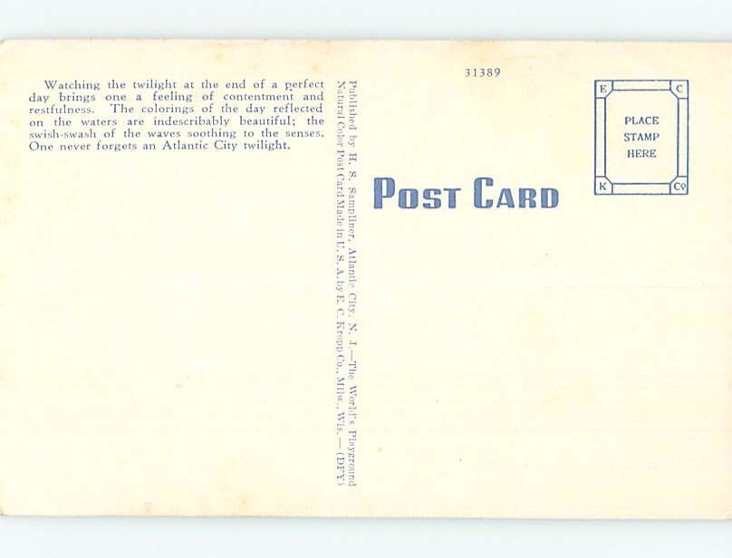 Linen WATER SCENE Atlantic City New Jersey NJ make an offer hp8731 eBay