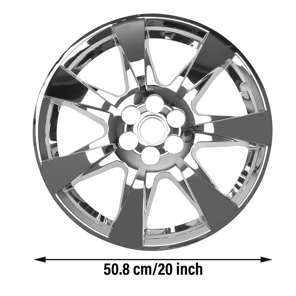 4PCS 20" Chrome Clad Wheel Covers Fit For 2010 2011 2012-2016 Cadillac SRX Foto 3 de 4