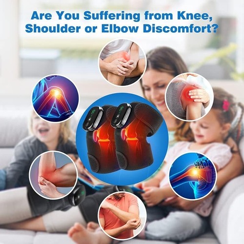 ONIYEA Knee Massager, Heated Knee Braces with Vibration and Heat 3 Modes New - Picture 7 of 12