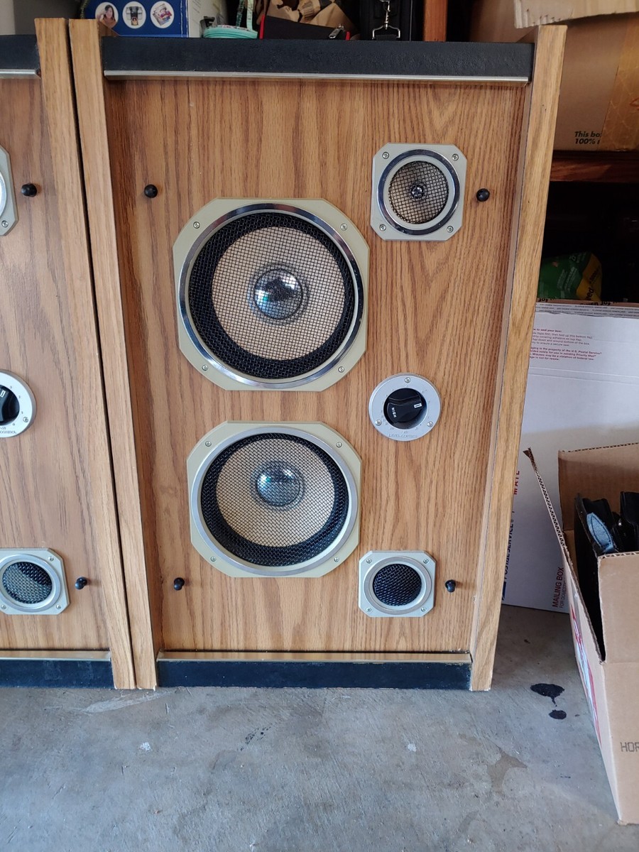 VINTAGE RARE PILOT Hi-Fi Quality Floor Speaker WOOFERS Each AMP