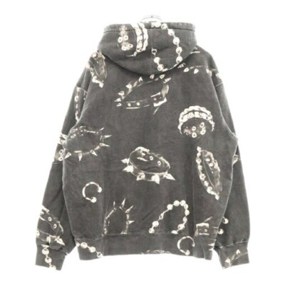 SUPREME 20AW Studded Collars Hooded Sweatshirt Pullover