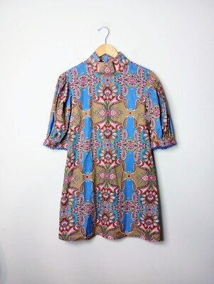 NEW Anthropologie Ollari Deco Floral Mini Dress  Large