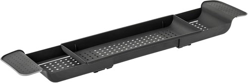 BLUE CANYON EXTENDING OVER BATH RACK CADDY SLATE/BLACK PLASTIC LUXURY BATHROOM - Picture 4 of 11