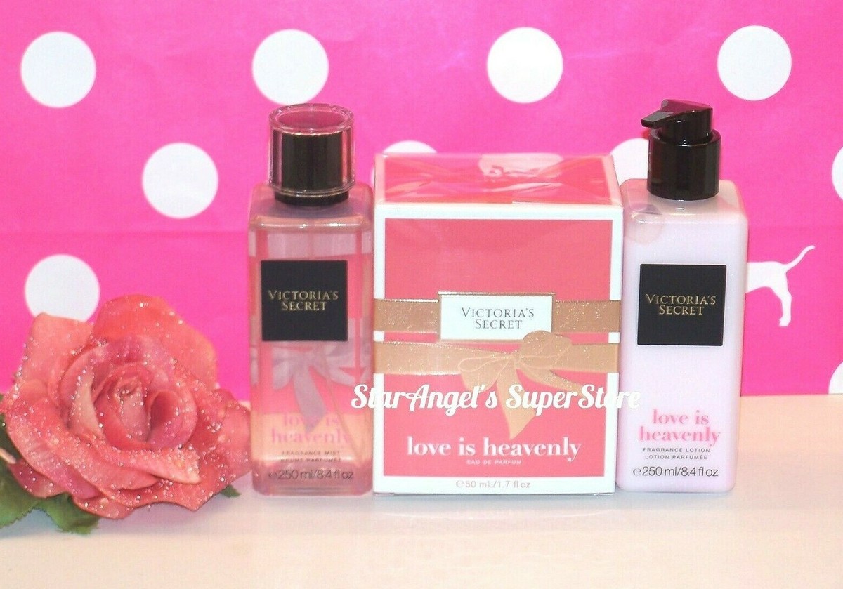 Victoria's Secret Love Is Heavenly Perfume 1.7 oz, Mist & Lotion