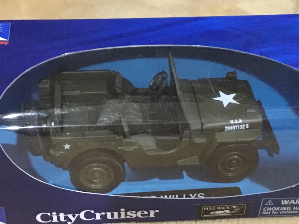 2012 Willy’s Convertible Green Army Jeep City Cruiser Scale: 1/32  New In Box - Image 4 of 4