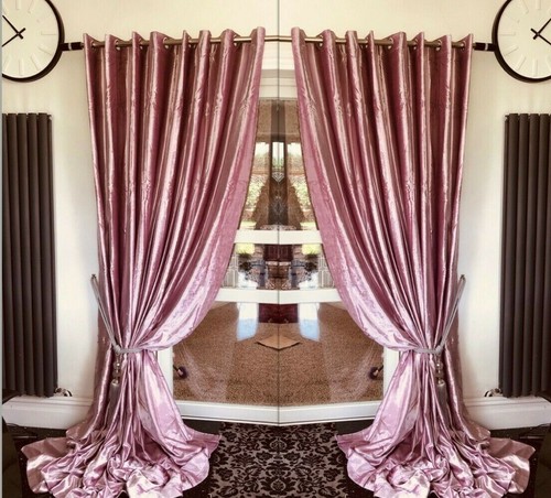 Crushed Velvet Curtains Eyelet Ring Top thick long Velvet Ready Made Fully Lined - 第 30/41 張圖片