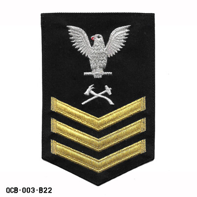 Damage Controlman Sleeve Patch Petty Officer First Class US Navy PO1 E-6 USA NEW