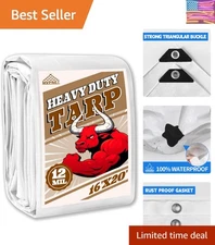 16x20 ft Heavy Duty Waterproof Tarp - Reliable 12mil Cover for All Outdoors