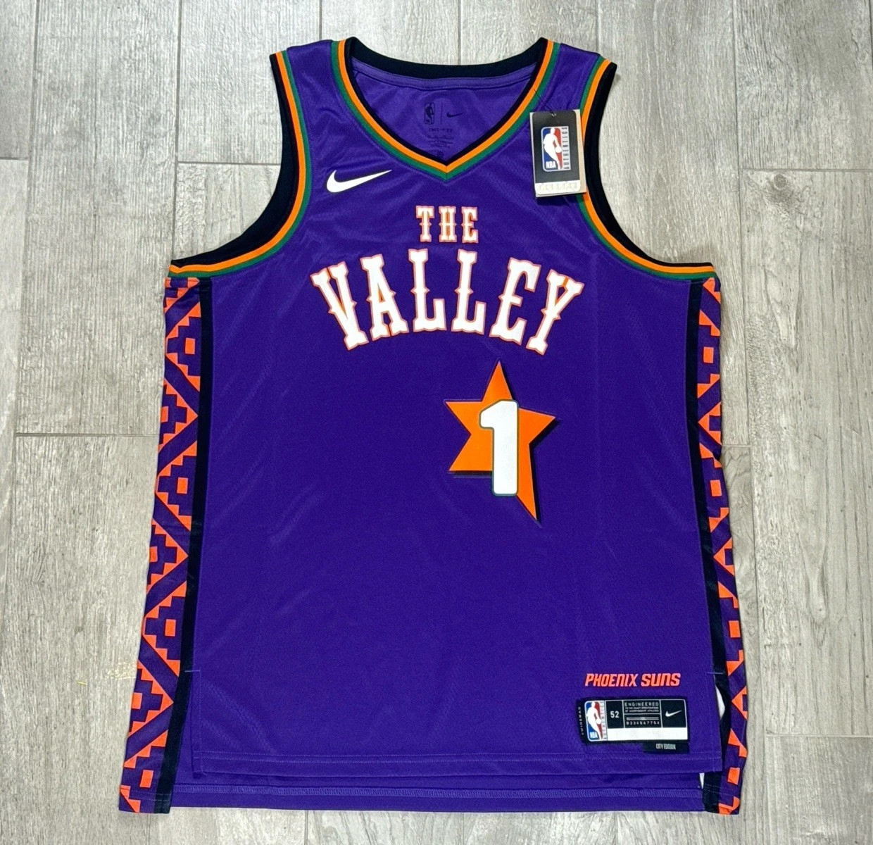 Nike Devin Booker #1 Suns The Valley City Edition Jersey Mens L 48 NWT