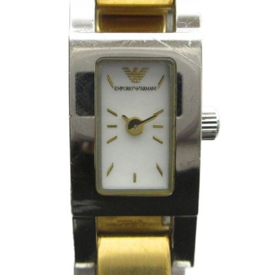 Emporio Armani AR5577 Ladies Quartz Stainless Steel Watch Silver Gold 18mm