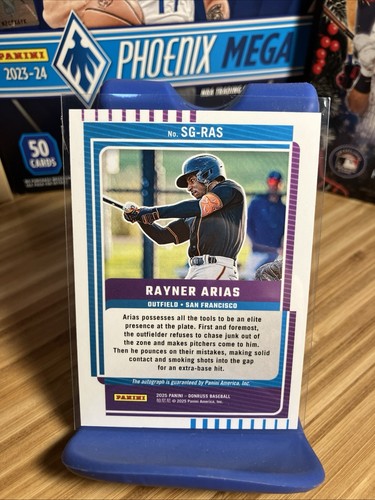 2025 Donruss Signature Series Rayner Arias Autographed Hologram - Picture 2 of 2