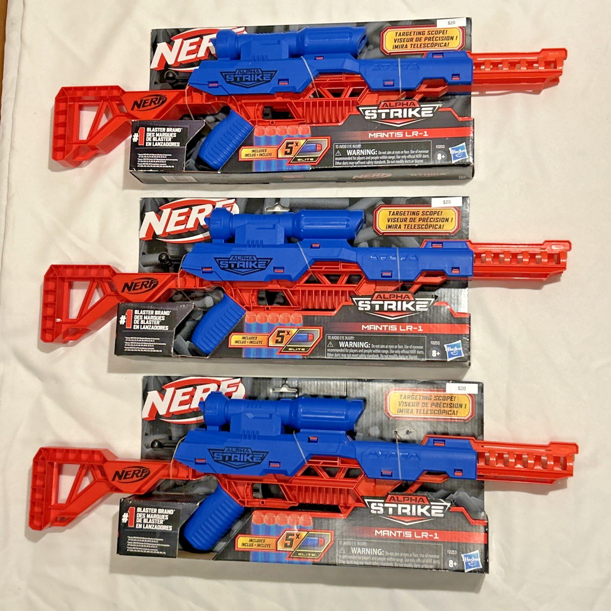 Nerf Alpha Strike Mantis LR-1 Blaster w/ 5 Elite Darts & Scope – 3