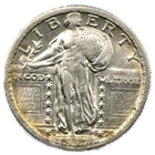 1917 S T2 San Francisco Standing Liberty Quarter SLQ 25c Almost Uncirculated AU+