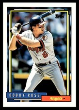 1992 Topps Base Bobby Rose #652 California Angels MLB Baseball