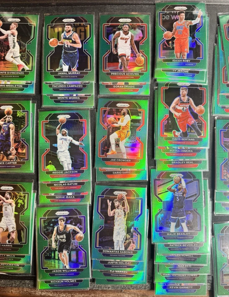 LOTE 2021-22 Panini Green Prizm NBA (115) Curry, Maxey, Davis, Murray, Tatum Foto 3 de 4