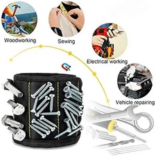 Magnetic Wristband For Holding Screws Nails Strong Magnets Belt Adjustable Strap