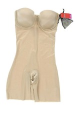 Spanx E4309 Suit Your Fancy Strapless Cupped Mid-Thigh Shaper Bodysuit Size XL