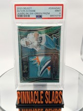 2023 Panini Select De’Von Achane RC /5 Dolphin Patch PSA 9