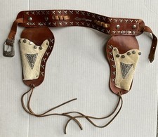 Vintage Roy Rogers Double Cap Gun Holster 1950s