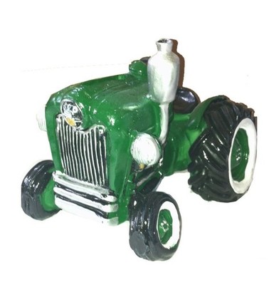 Die nostalgische Spardose Traktor in Froschgrün - Nostalgietrecker als Sparkasse