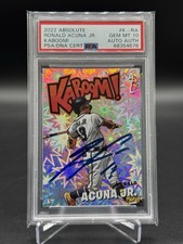 2022 Absolute Ronald Acuna Jr. Kaboom! GEM MT 10 Auto Auth.