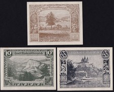 Austria Wien 1920 Notgeld Lot 3 Vintage Old Paper Money Banknote Currency Notes
