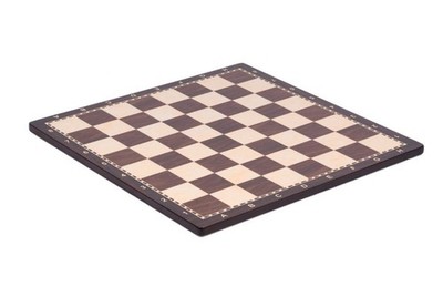 Italfama Walnut Wood Chessboard 50x50 cm With Algebraic Notation