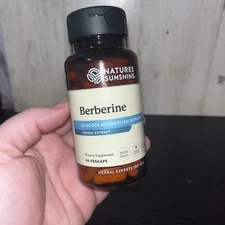 Nature's Sunshine Berberine Glucose Metabolism Support, 90 Veg Caps New Sealed
