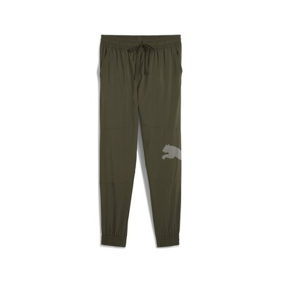 PUMA Train All Day  Cat Woven Pants Mens Green Casual Athletic Bottoms 52596180