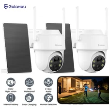 2Pack Galayou Solar Battery Powered Wireless Security Camera Outdoor Home Wifi
