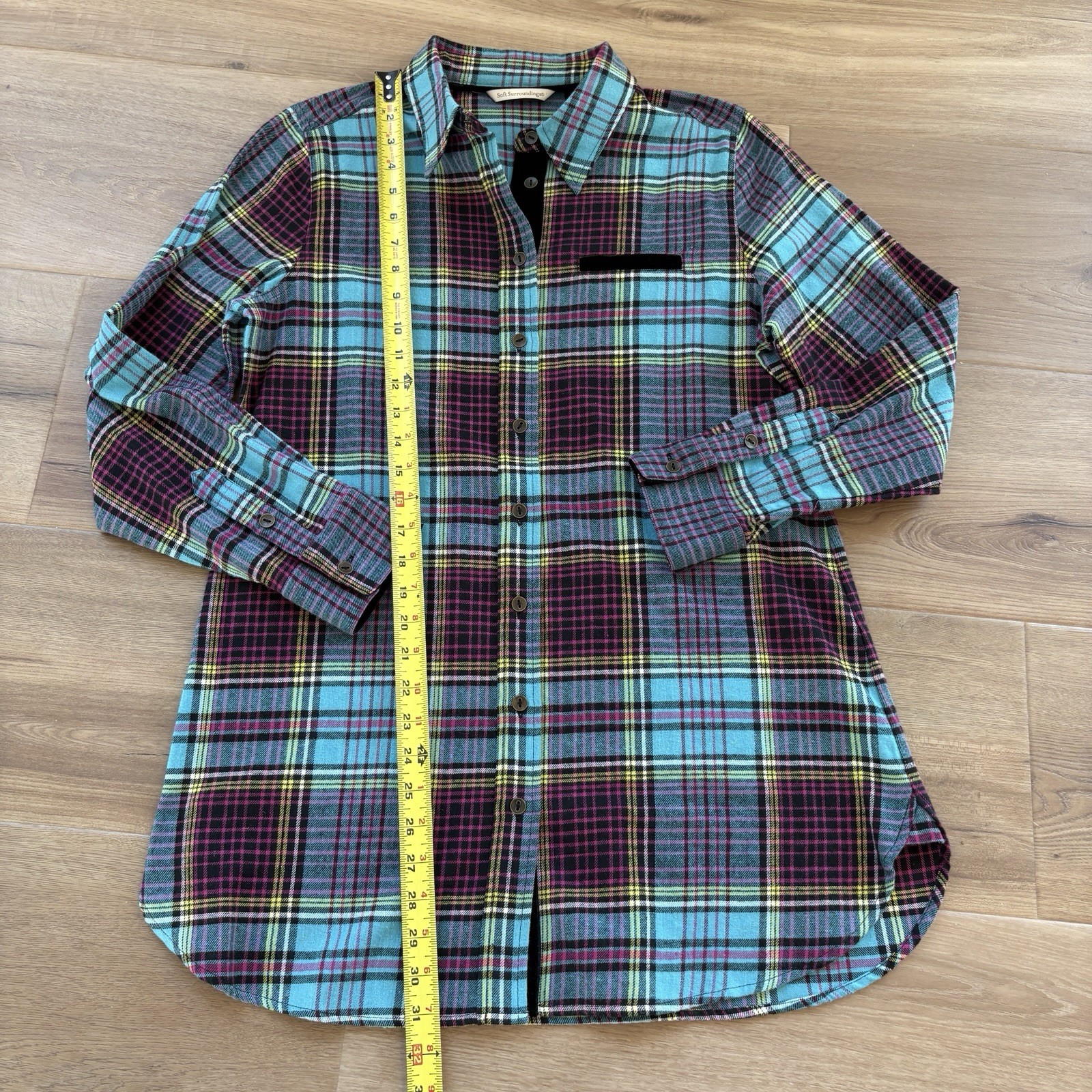 Soft Surroundings Womens Small Button Up Plaid Hi… - image 8