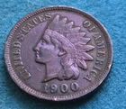 1900-P Indian Head Cent Penny with Natural Album Toning Higher Grade (S)-S