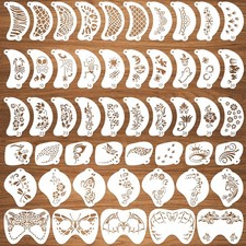 50 Pcs Face Paint 2.4x4.6in, 3.3x4.3in, 5x5.5in, 5x6.3in, translucent