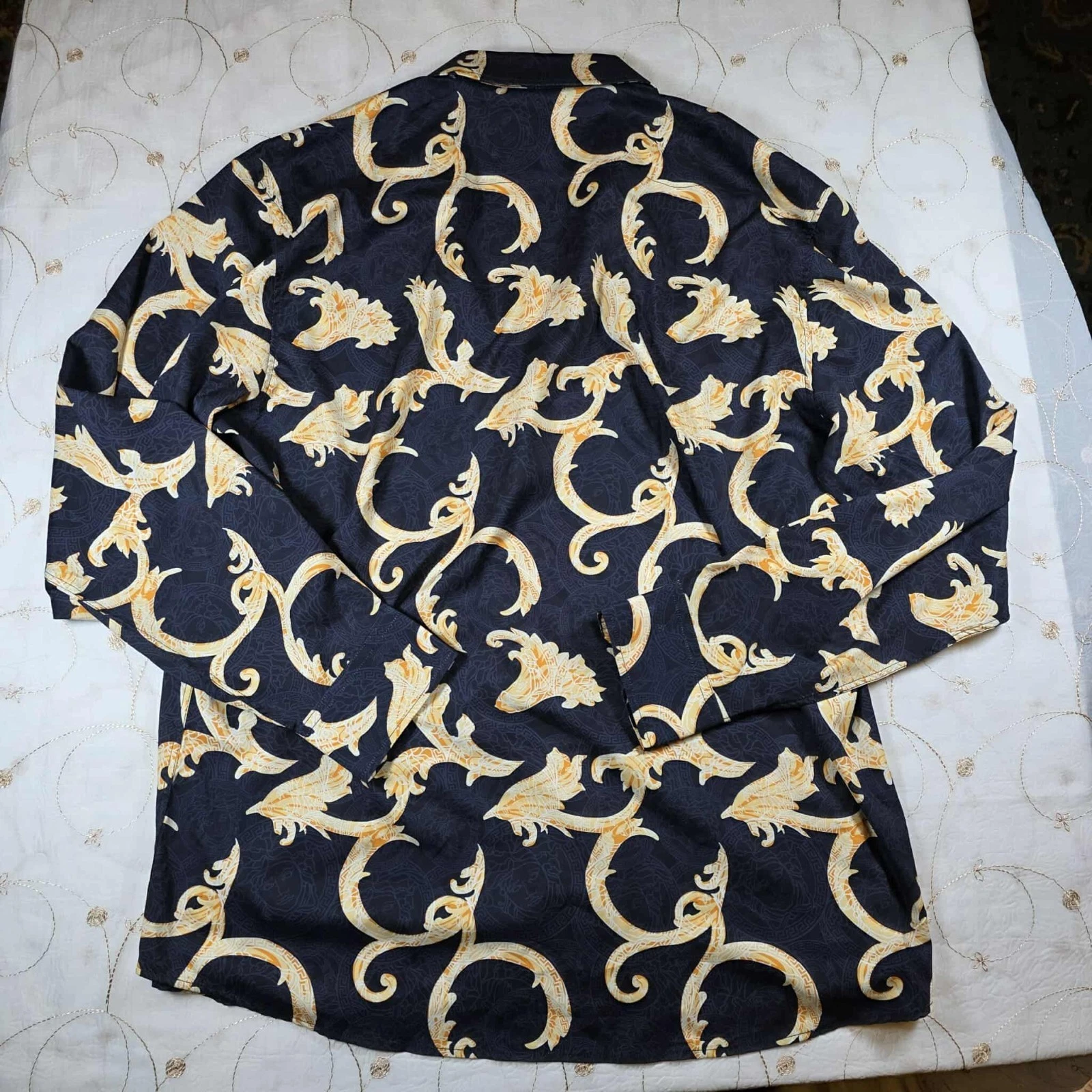 Camicia elegante uomo Premiere 3XL 97% cotone 3% spandex nuova con etichetta (look Versace)