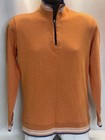 Robert Graham Men Medium Long Sleeve Classic Fit 1/4 Zip Orange Pullover Sweater — photo 3