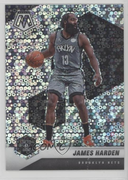 2020-21 Panini Mosaic Fast Break Silver Prizm James Harden #173 0c6