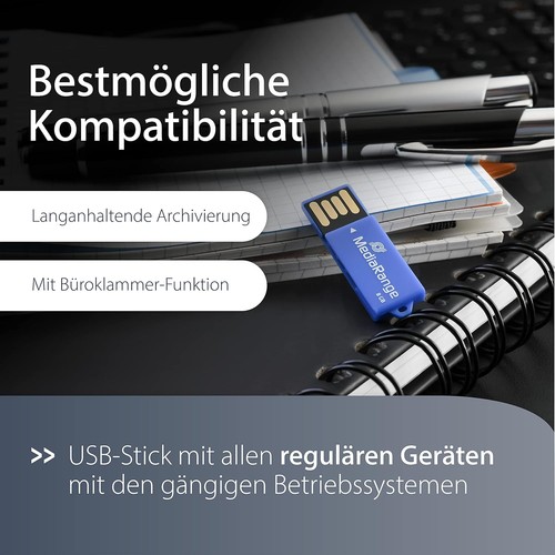 MediaRange MR977 Nano USB Stick 32GB green with paper clip function 32 GB - 第 4/5 張圖片
