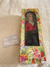 Knightsbridge Collection porcelain Julie doll in box  vintage 90s with certifica