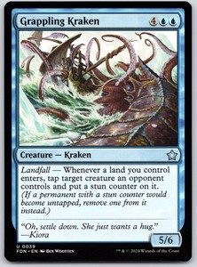 Grappling Kraken 39 Foundations Uncommon MTG