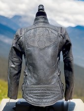 Harley Davidson Mujeres BRAVA Convertible Cuero Chaqueta Chaleco Mediano 97173-17VW